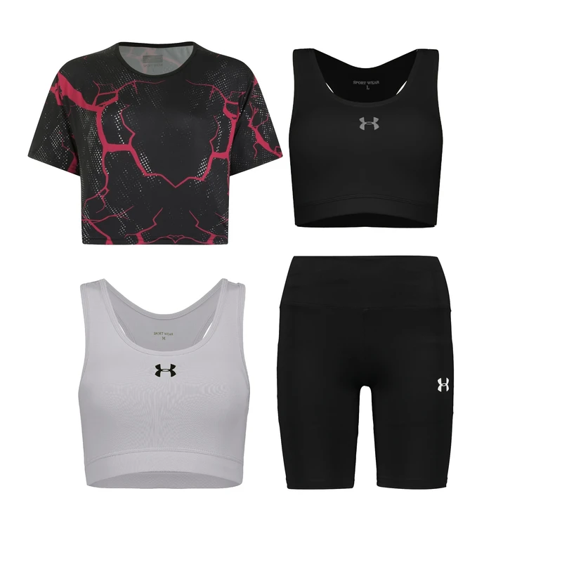 ست چهار تکه لباس ورزشی زنانه مدل 1801-1801-56-69