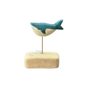 مجسمه چوبی مدل وال سبز با قایق