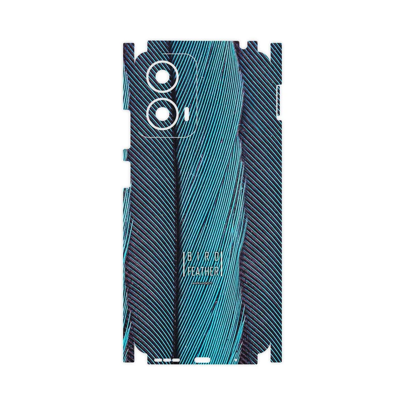 برچسب پوششی ماهوت مدل Turquoise feathers-FullSkin مناسب برای گوشی موبایل موتورولا Moto G24
