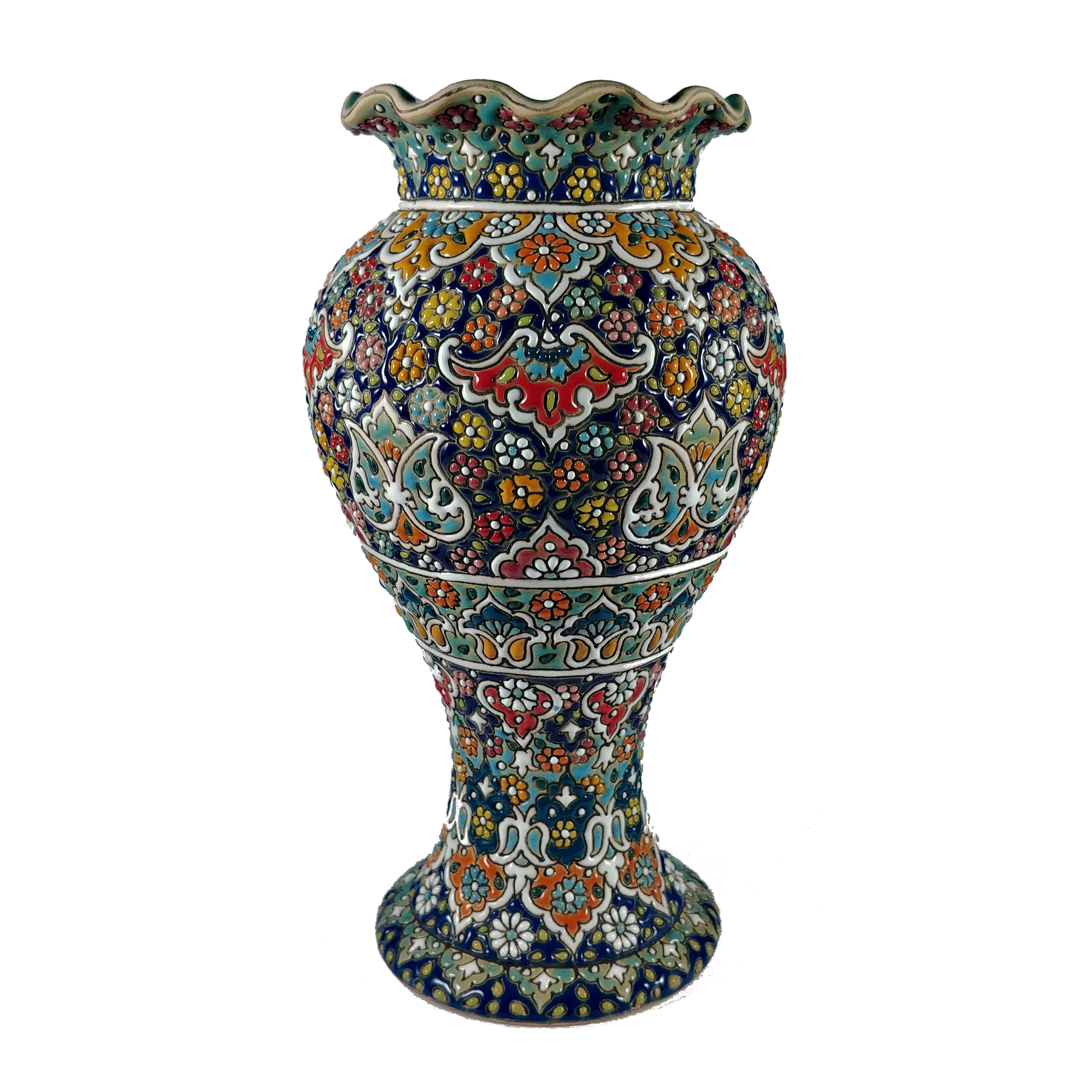 گلدان میناکاری سفالی کد S12