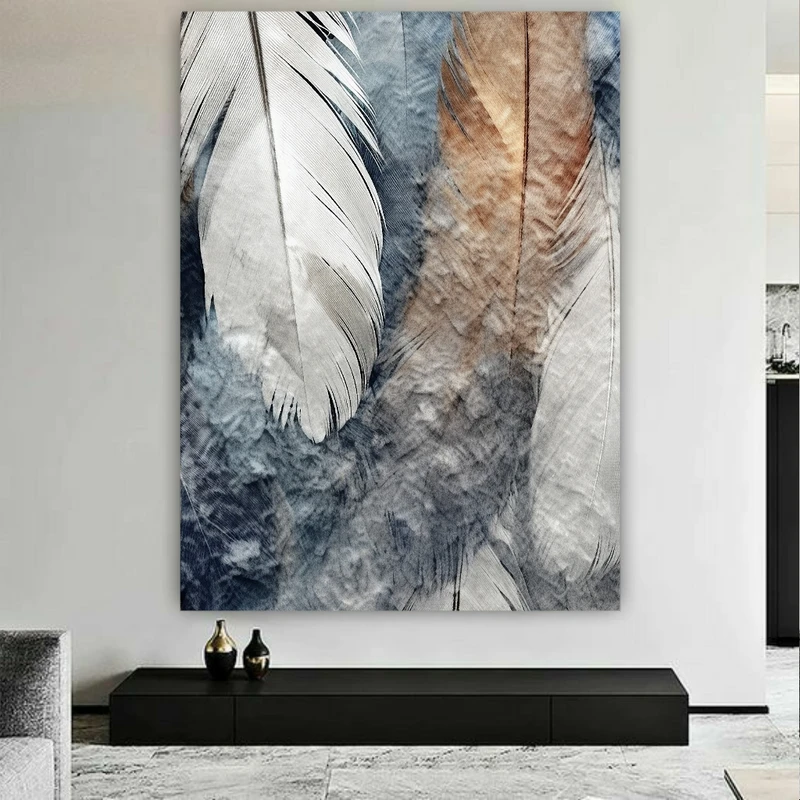 تابلو بوم طرح مخمل پر مدل بال پرنده کد BK23074