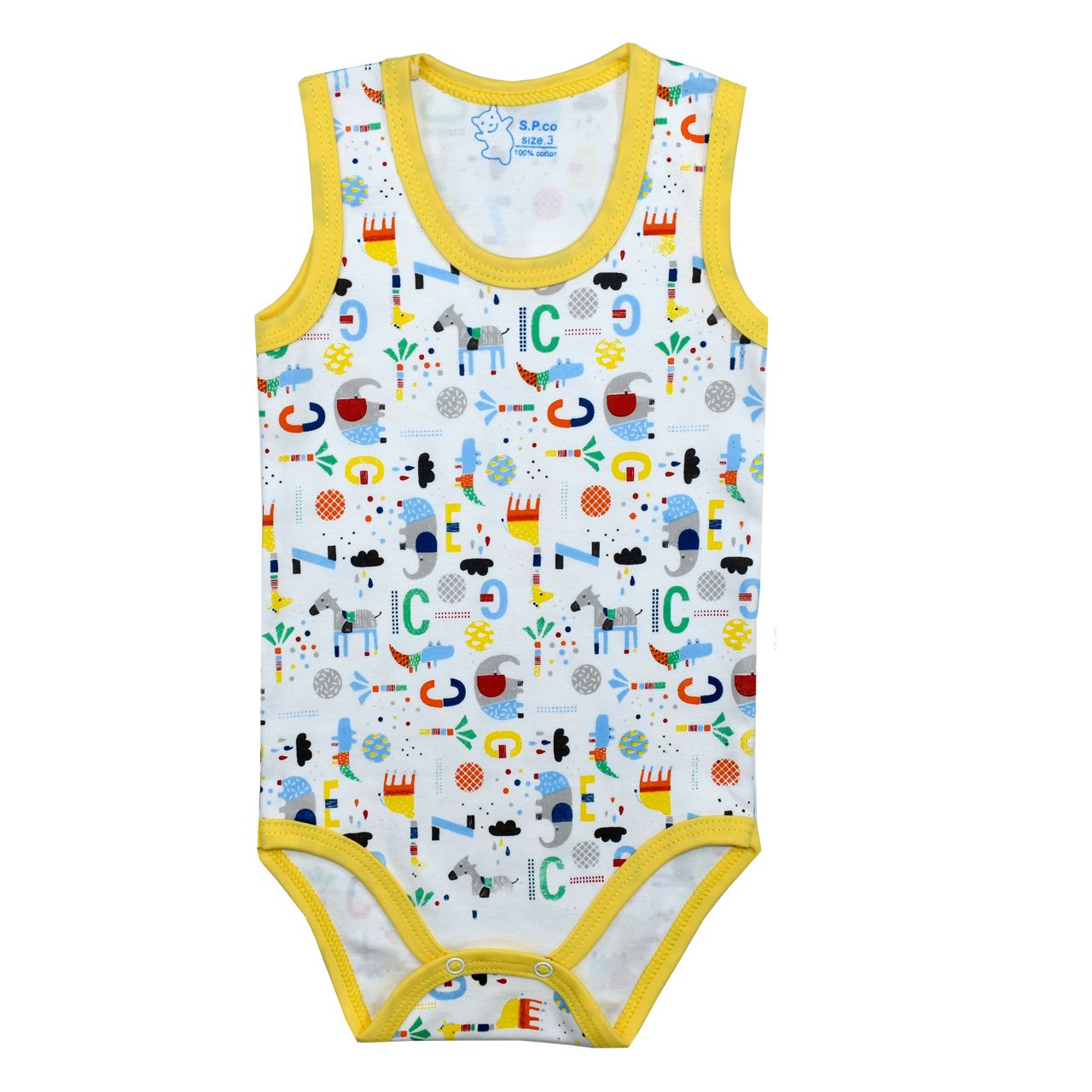 بادی نوزادی اسپیکو مدل فیل و زرافه -  - 1