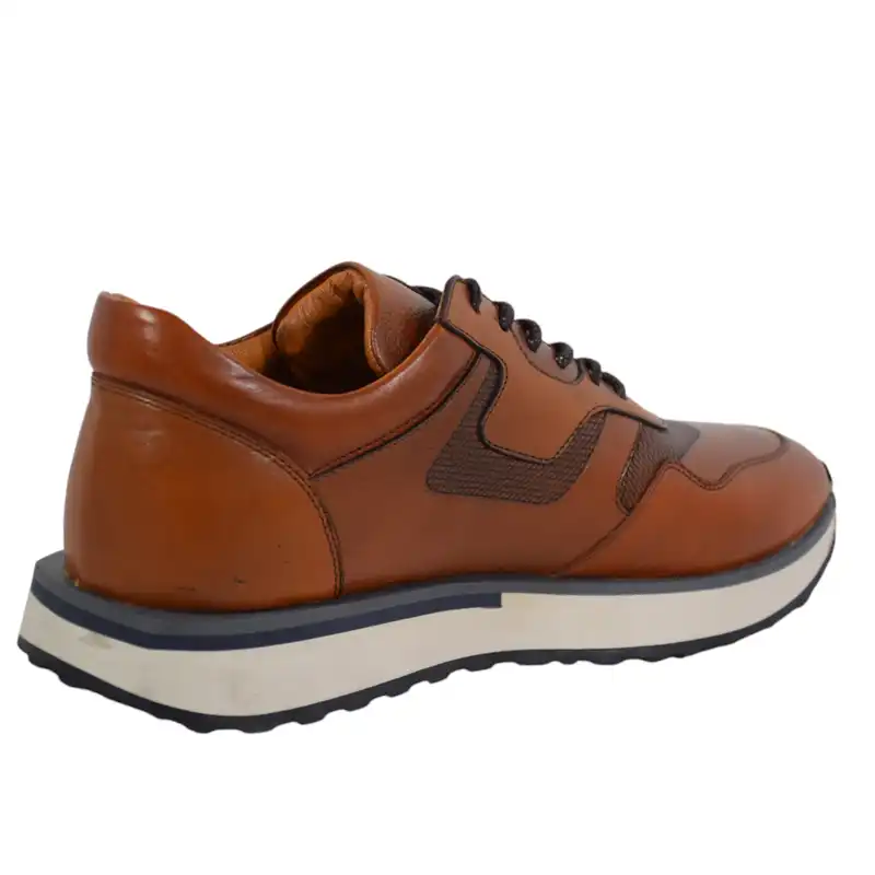 کفش روزمره مردانه چرمیران مدل pm1297 فلوتر رنگ عسلی