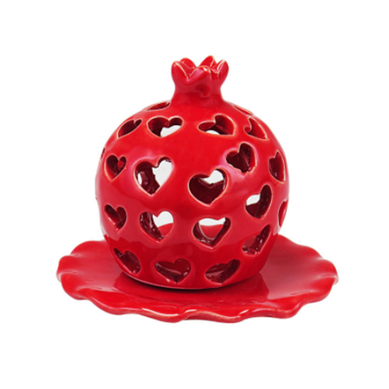 جاشمعی سفالی مدل انار کد z مجموعه 2 عددی