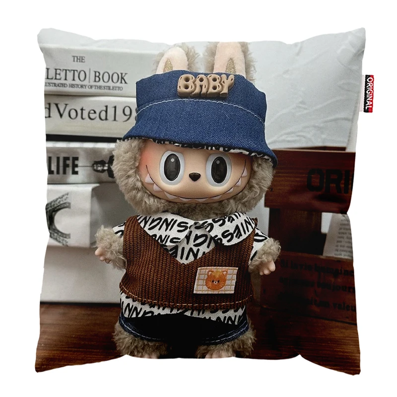 کوسن پاد آفرین مدل عروسک لبوبو کد PK401800 سایز 40*40 سانتی متر