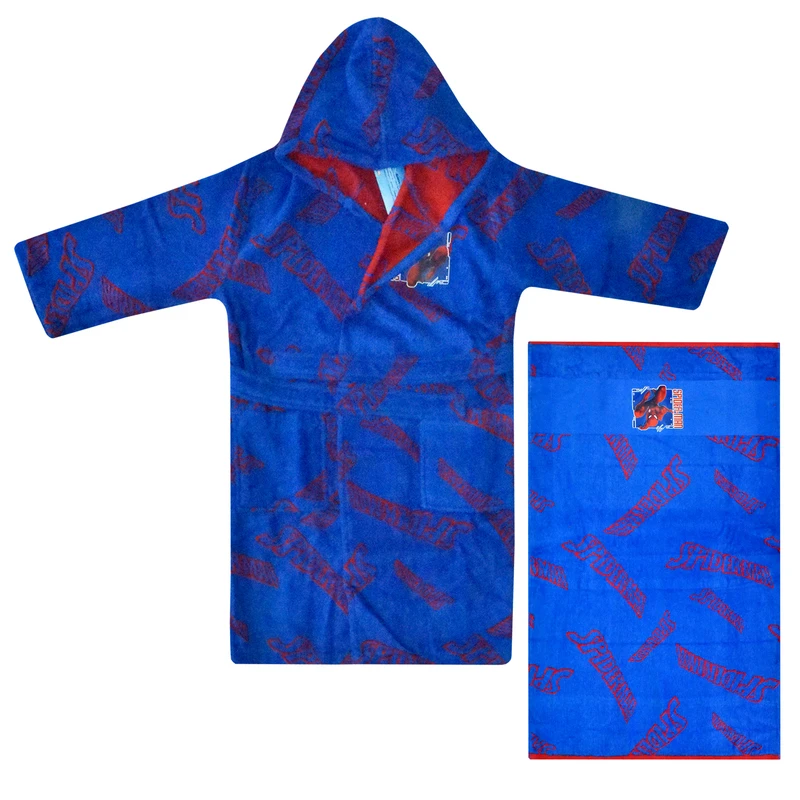 حوله پالتویی بچگانه مارول مدل Spidr man مجموعه 2 عددی