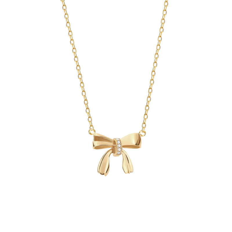 گردنبند طلا 18 عیار زنانه ماوی گالری مدل پاپیون ماندگار