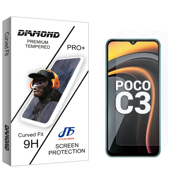 محافظ صفحه نمایش جی اف مدل Diamond مناسب برای گوشی موبایل شیائومی Poco C3