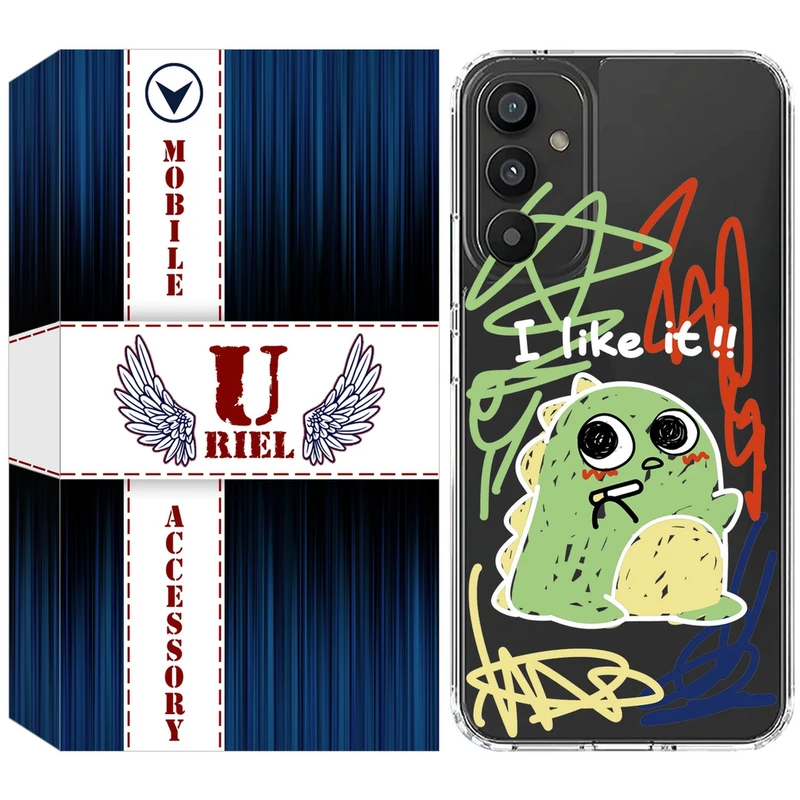 کاور یوریل مدل Clear کد 21 طرح دایناسور نقاش مناسب برای گوشی  موبایل سامسونگ Galaxy S25 FE