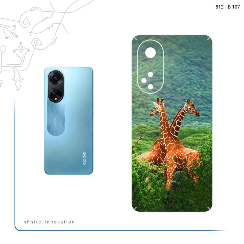 برچسب پوششی ماهوت مدل Giraffe مناسب برای گوشی موبایل اپو A98