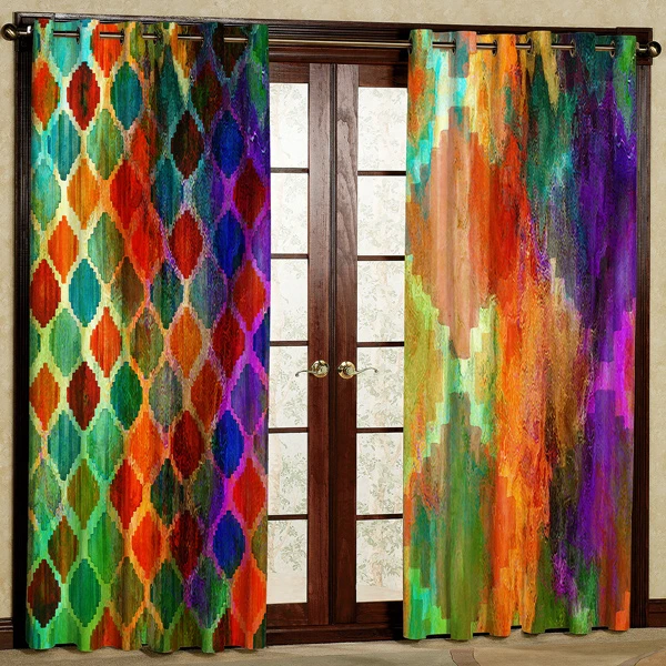 پرده مخمل پانچی کد 6196 سایز 280x140 سانتی متر