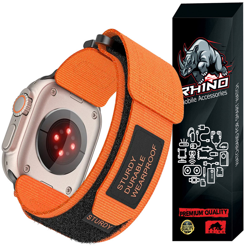 بند راینو مدل Tactical Nylon مناسب برای اپل واچ Ultra / Ultra 2 سایز 49 میلی متری