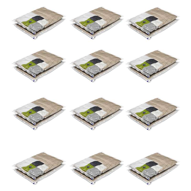 کیسه وکیوم مدل محافظ لباس و کاهش حجم سایز 50×60  بسته 12 عددی