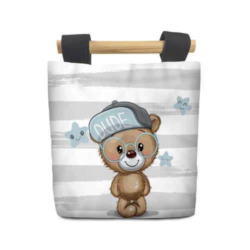 سبد اسباب بازی شمسه نگار مدل آویز طرح خرس عینکی کد P24