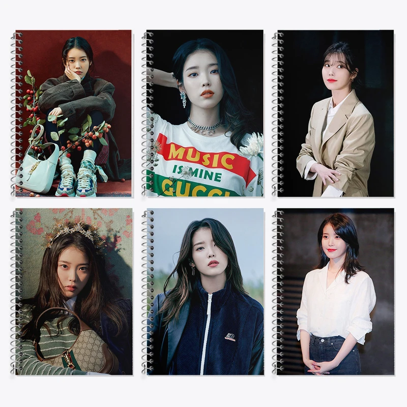 دفتر زبان 50 برگ خندالو مدل دو خط طرح آیو (IU) کد 777 مجموعه 6 عددی