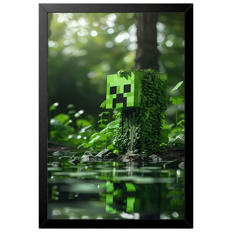تابلو بکلیت طرح گیمینگ ماینکرفت Minecraft مدل B-po2246 فریم مشکی