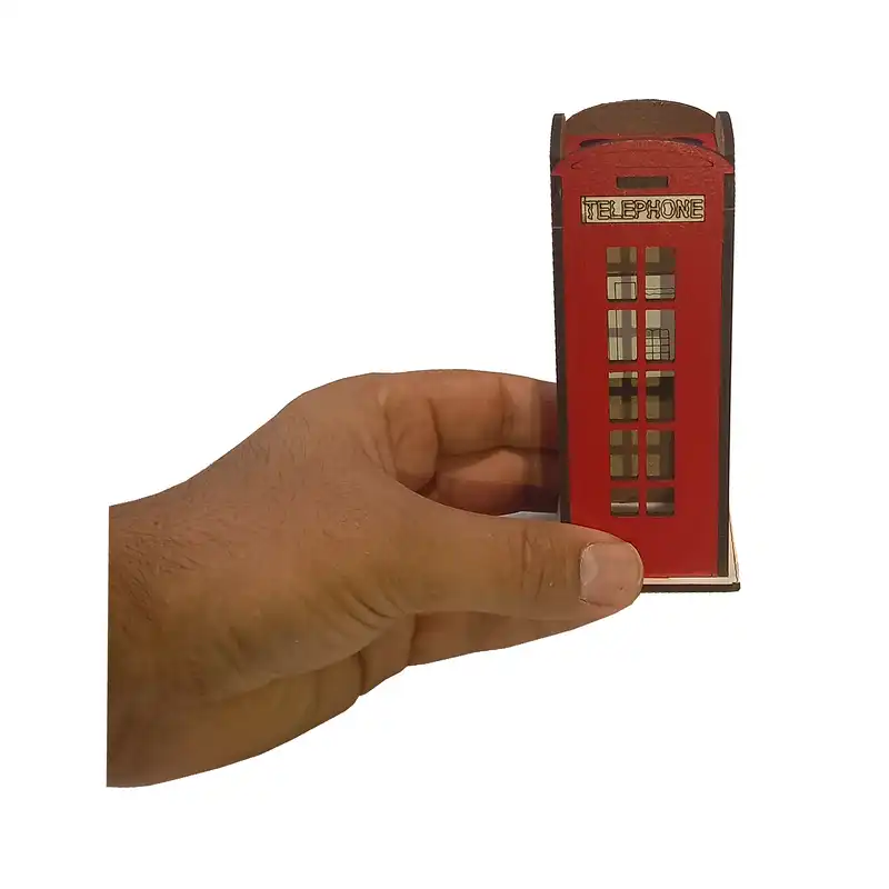 استند لوازم آرایشی مدل کلبه و باجه تلفن کد Sk002 مجموعه 2 عددی