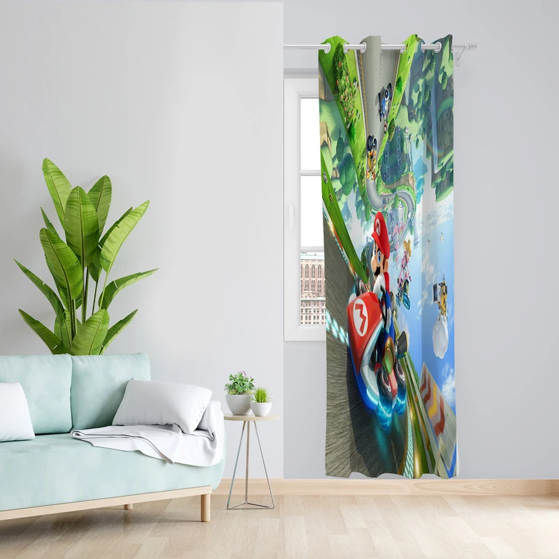 پرده طرح کارتونی مدل مخمل پانچی کد L 936 Z سایز 140x200 سانتی متر