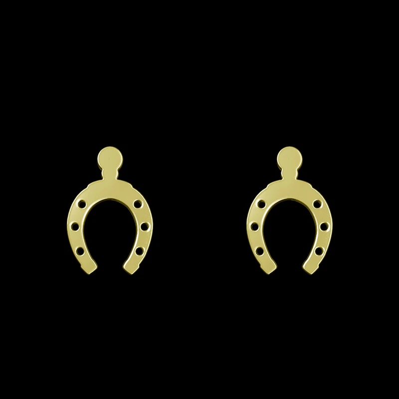 گوشواره طلا 18 عیار زنانه مدوپد مدل نعل کد GA1-12967