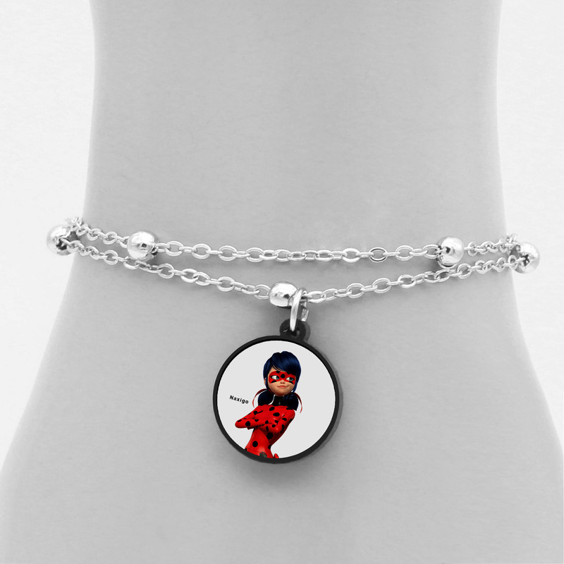 پابند زنانه ناکسیگو مدل شب تاب طرح دختر کفشدوزکی کد LB7421