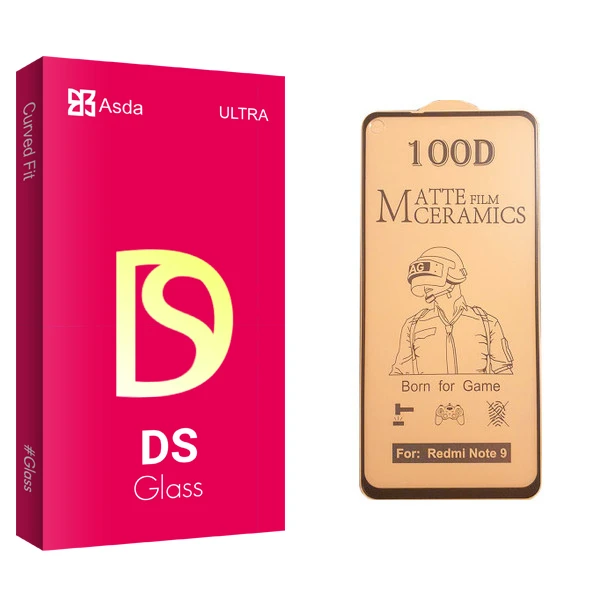 محافظ صفحه نمایش سرامیکی آسدا مدل DS glass مناسب برای گوشی موبایل شیائومی Redmi Note 9