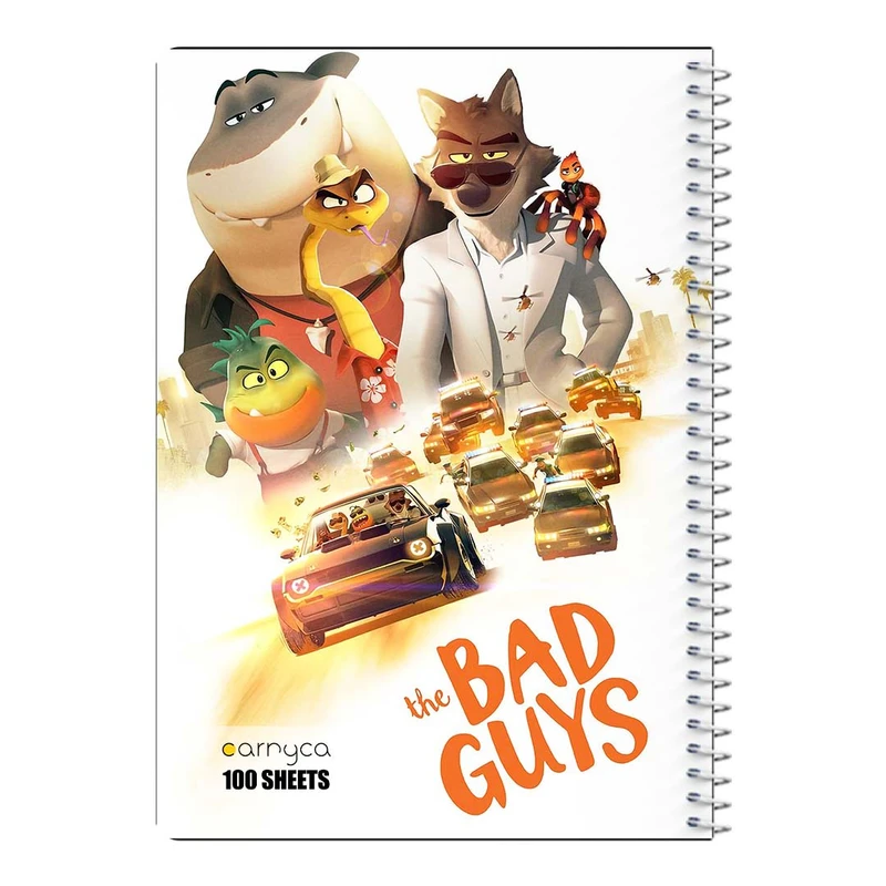 دفتر مشق 100 برگ سیمی کارنیکا طرح آدم بدها The Bad Guys کد 71434