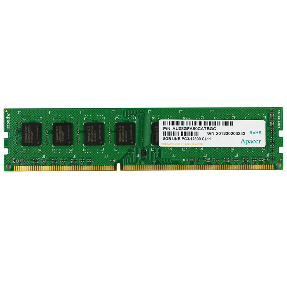 رم دسکتاپ DDR3 تک کاناله 1600 مگاهرتز CL11 اپیسر مدل AU08GFA60CATBGC ظرفیت 8 گیگابایت