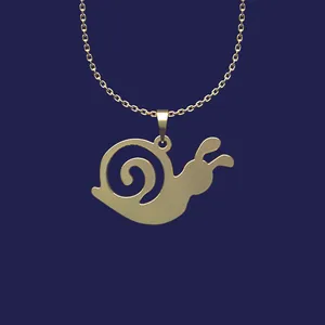 گردنبند طلا 18 عیار زنانه مدوپد مدل حلزون کد T2-1-1004