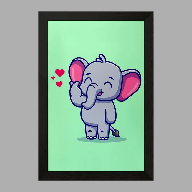 تابلو خندالو مدل  حیوانات بامزه فیل کد 25427