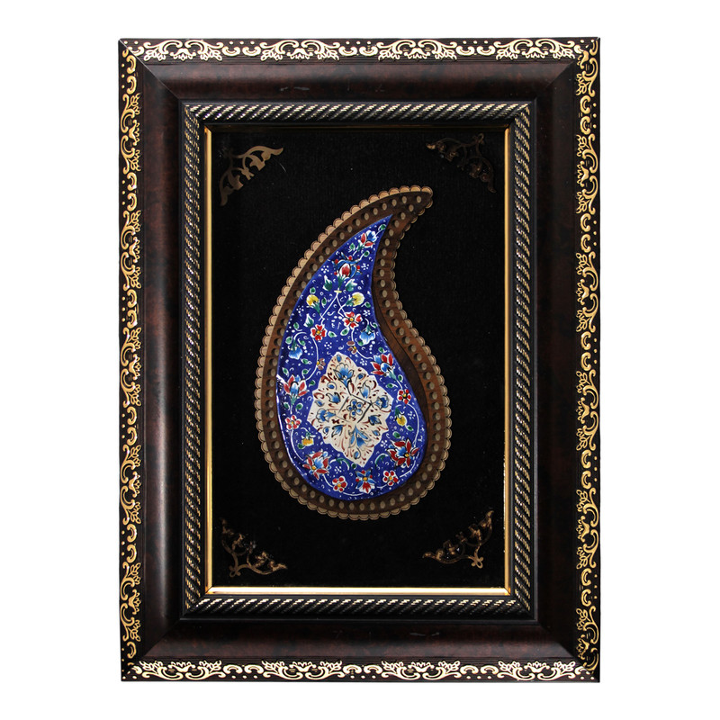 تابلو میناکاری طرح بته جقه کد 2-10109