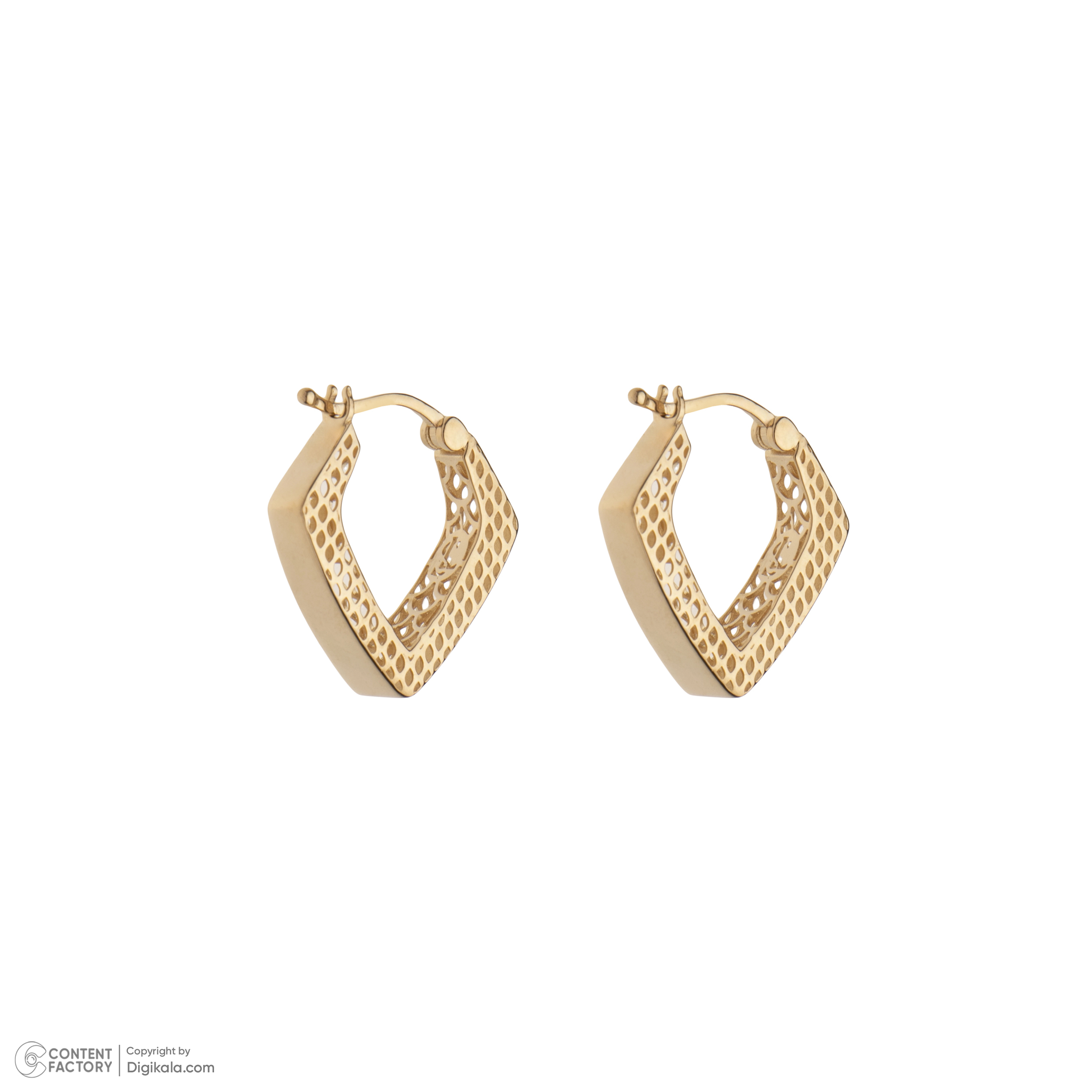 گوشواره کلیپسی طلا 18 عیار زنانه گلدم مدل E-3070059