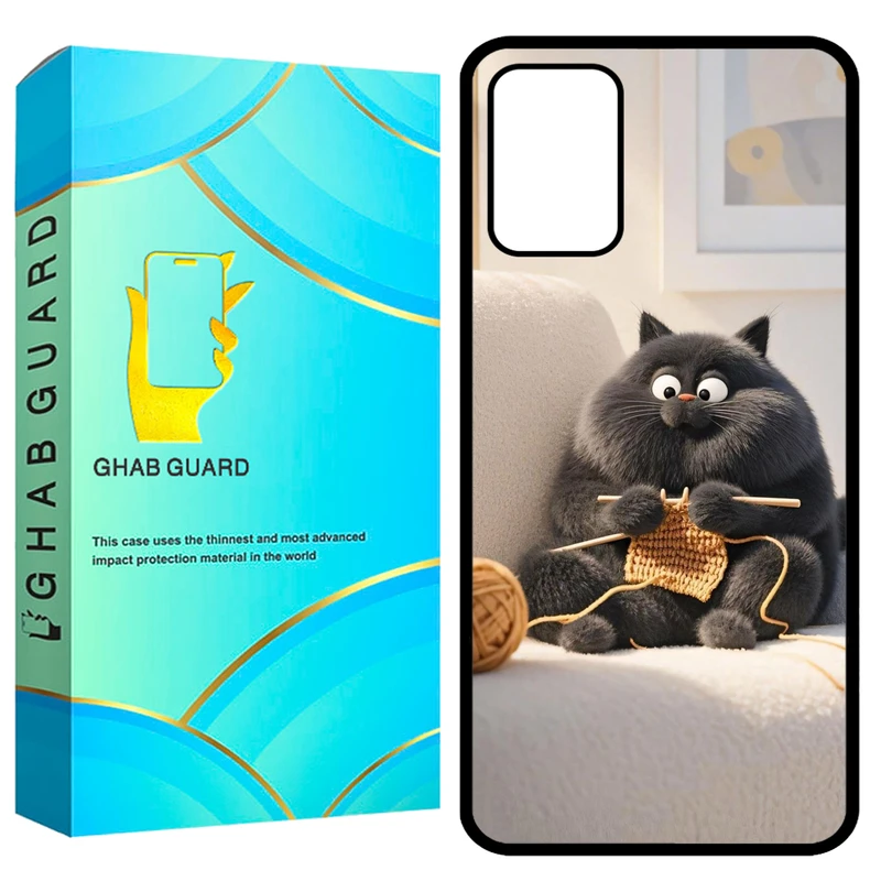 کاور قاب گارد طرح گربه مدل GCHPA324 مناسب برای گوشی موبایل سامسونگ Galaxy A32 4G