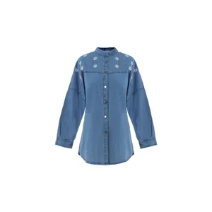 تونیک زنانه بنیس مدل کاموملیا رنگ آبی