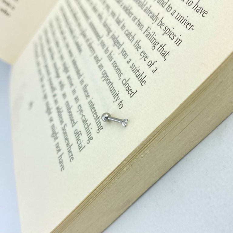 پیرسینگ گوش زنانه ژوپینگ مدل تک نگین کد P4138 -  - 3