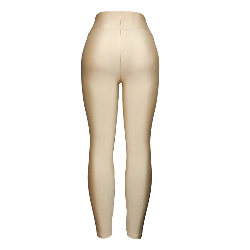 عکس شماره 2 : لگینگ زنانه رویین تن مدل براق کرم