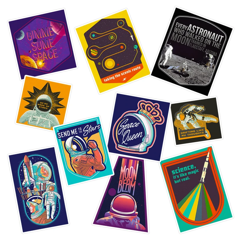   استیکر لپ تاپ ماسا دیزاین طرح SPACE کد COLSA مجموعه 10 عددی