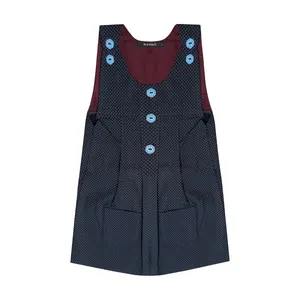 سارافون دخترانه مدل 006 رنگ سورمه ای