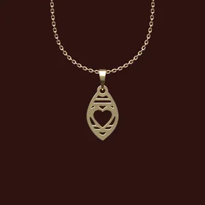 گردنبند طلا 18 عیار زنانه مدوپد مدل قلب کد X2-1-1119