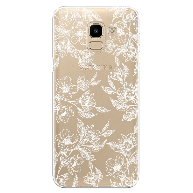 کاور مگافون طرح گل مدل C50-W مناسب برای گوشی موبایل سامسونگ Galaxy J6 2018