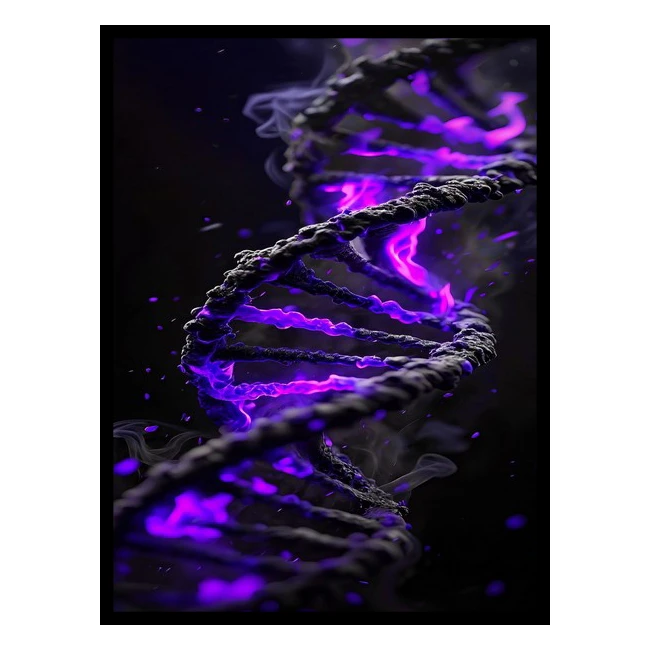 تابلو نوری بکلیت طرح مدرن فناوری و تکنولوژی DNA دی ان ای بدن انسان مدل B-bu6408 فریم مشکی