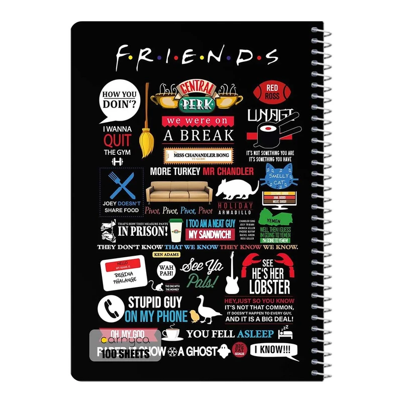 دفتر مشق 100 برگ سیمی کارنیکا طرح فرندز Friends کد 47843