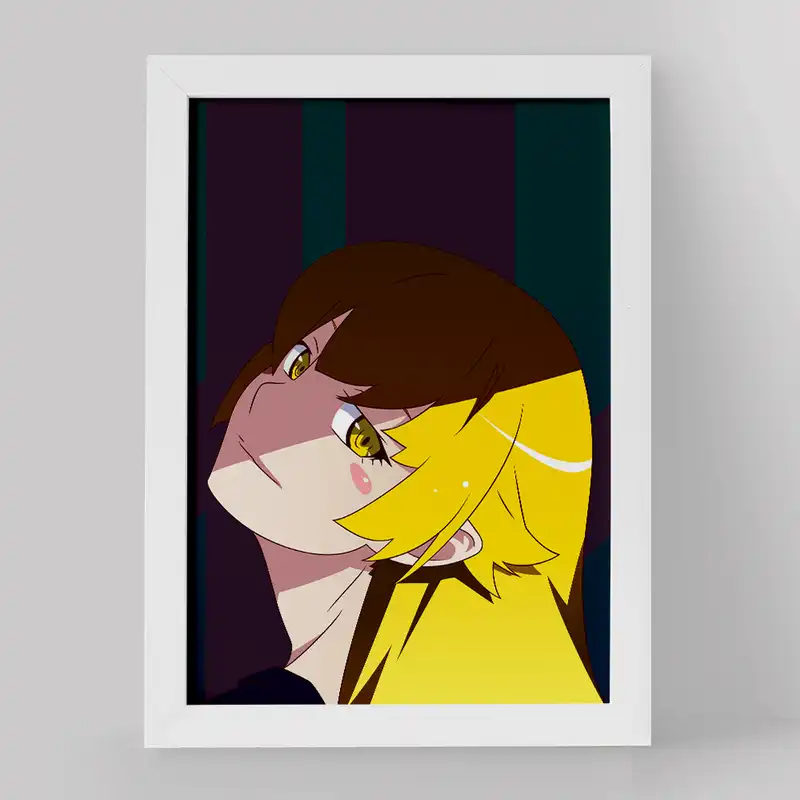 تابلو خندالو مدل شینوبو اوشینو انیمه مونوگاتاری کد 16189