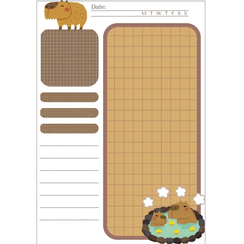 کاغذ یادداشت A5 مدل planner کد 889 بسته 30 عددی