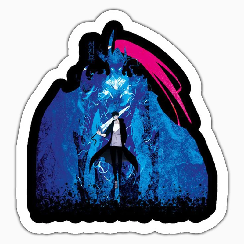 استیکر لپ تاپ و موبایل بووم طرح انیمه Solo Leveling مدل Sung کد MD78