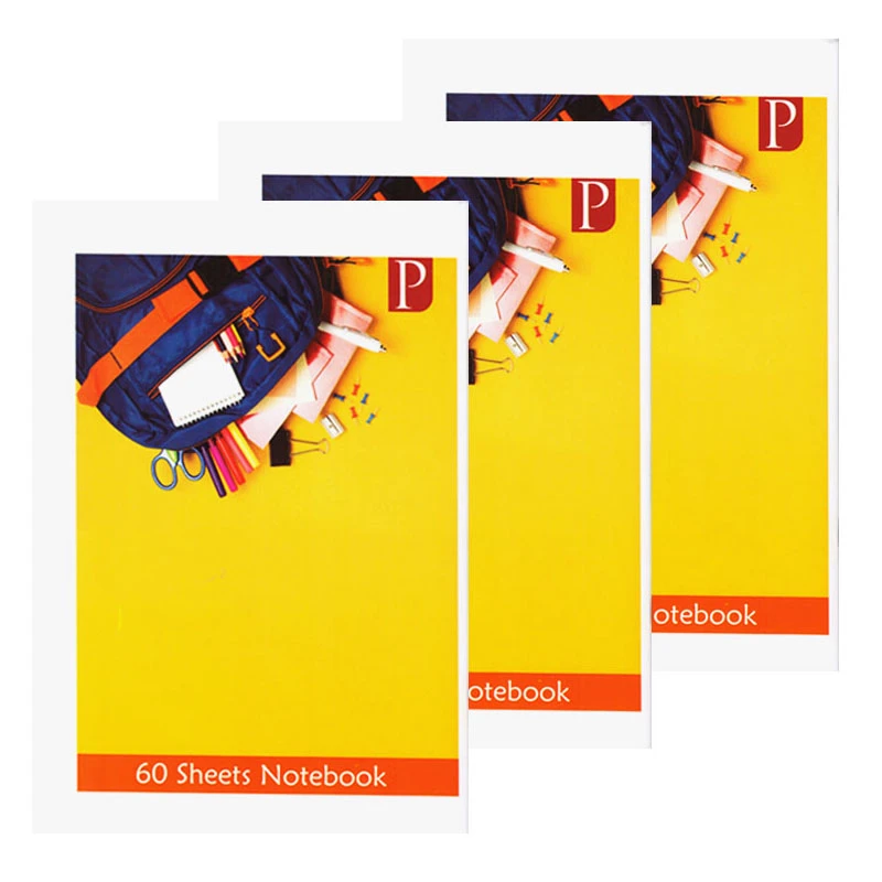 دفتر مشق 60 برگ مدل لوازم تحریر مجموعه 3 عددی 