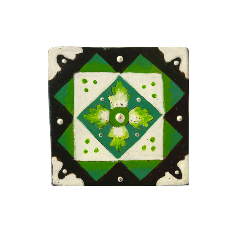 مگنت سفالی طرح نقوش هندسی کد S3045