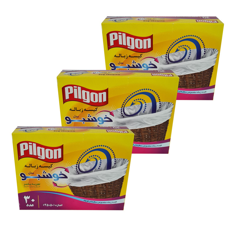 کیسه زباله پیلگون مدل خوشبو مجموعه 3 عددی