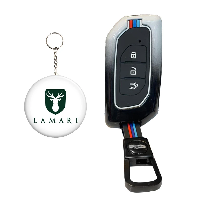 کاور ریموت و سوئیچ فلزی خودرو قطعه سازان کبیر مدل COV-LAMARYWH-3010386 مناسب برای فردا موتور T5  به همراه جاسوئیچی