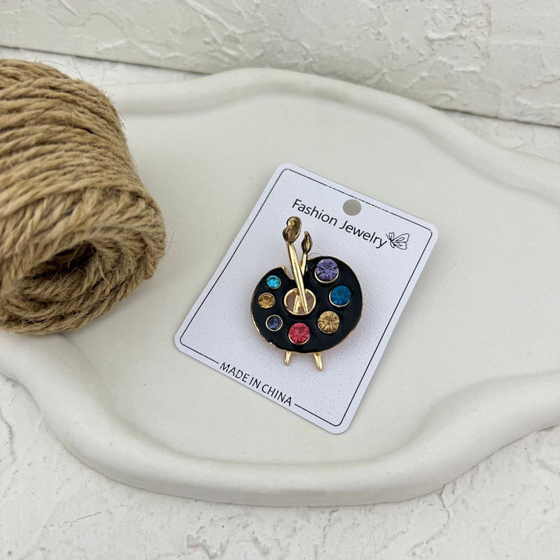 گل سینه زنانه مدل پالت آبرنگ کد G4035