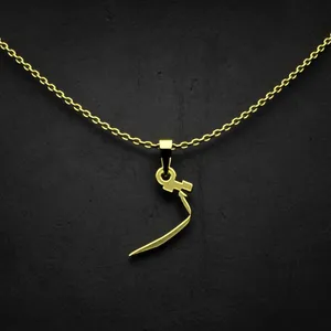 گردنبند طلا 18 عیار زنانه مدوپد مدل حرف ژ کد I2-1-1538